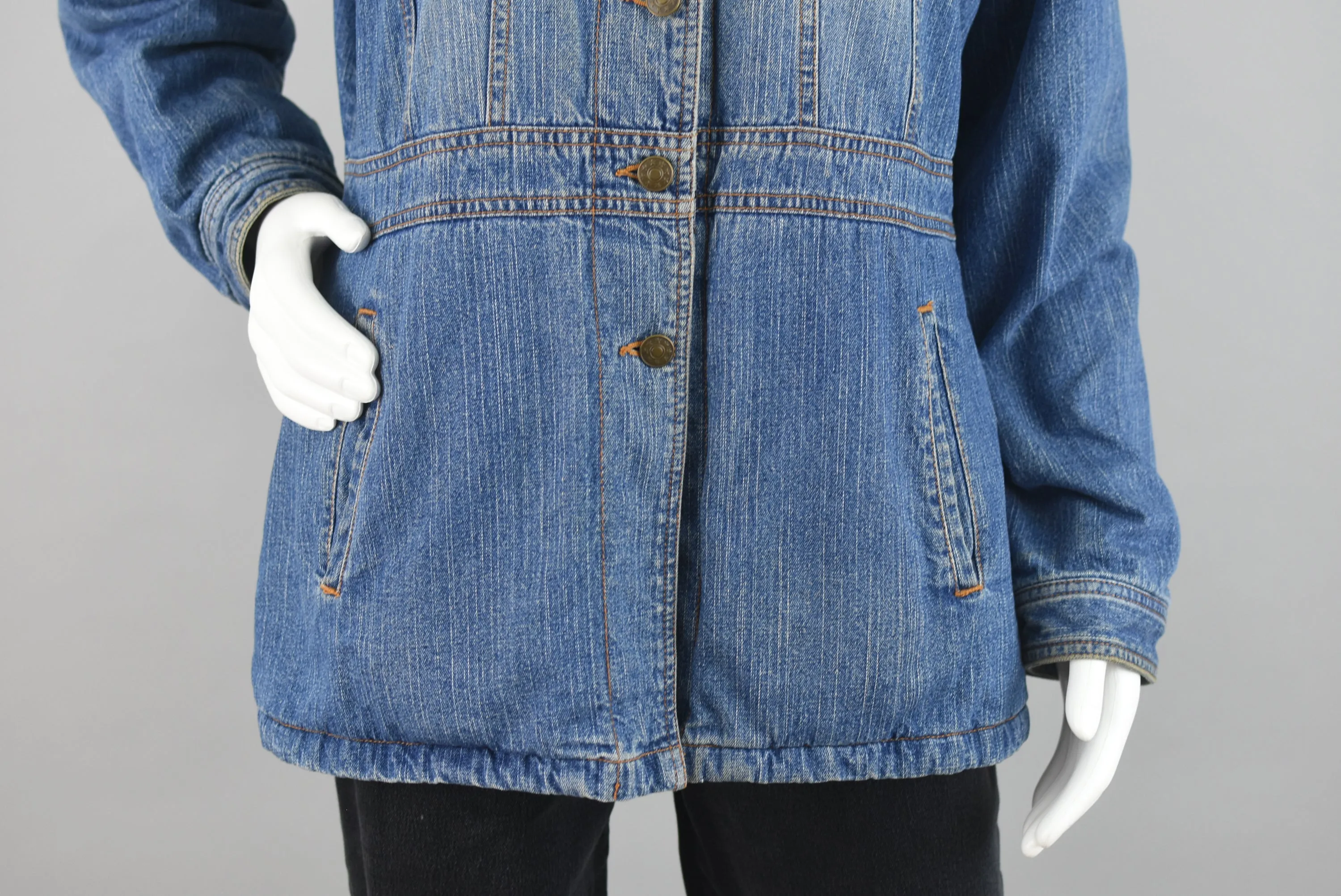 90s Faded Glory Fitted Jean Jacket Women's Medium, Size 8/10