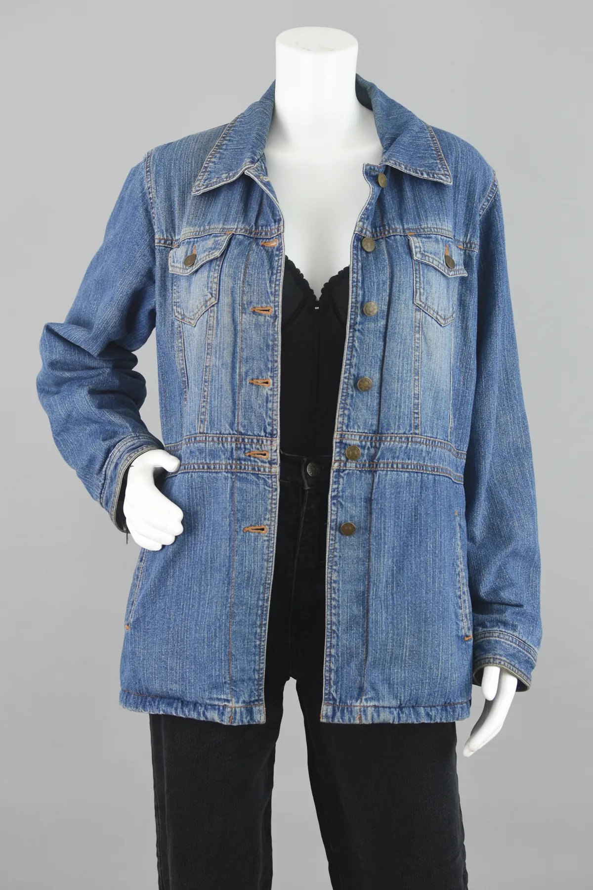 90s Faded Glory Fitted Jean Jacket Women's Medium, Size 8/10