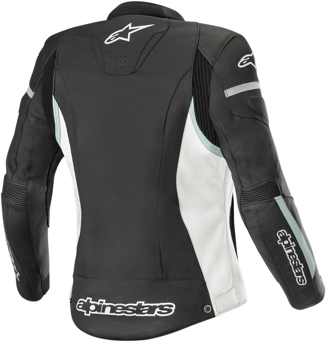 ALPINESTARS Stella Kira Leather Jacket - Black/White/Teal - US 10 / EU 46 3112019-1271-46