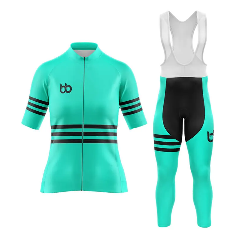 Bicycle Booth Stripes (Teal) Aero Cycling Kit