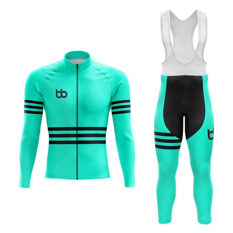 Bicycle Booth Stripes (Teal) Aero Cycling Kit