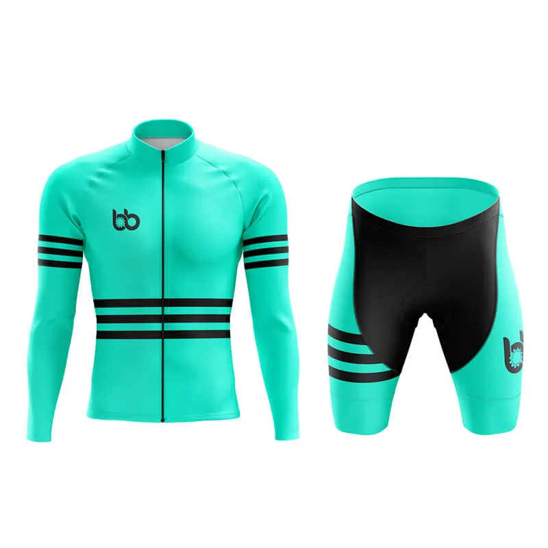 Bicycle Booth Stripes (Teal) Aero Cycling Kit