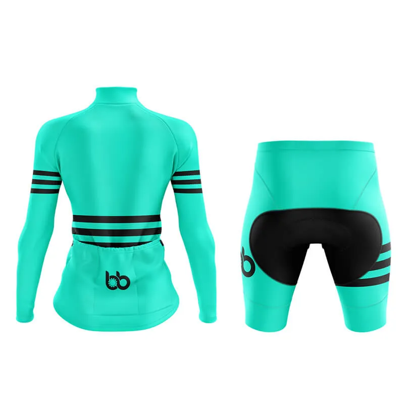 Bicycle Booth Stripes (Teal) Aero Cycling Kit