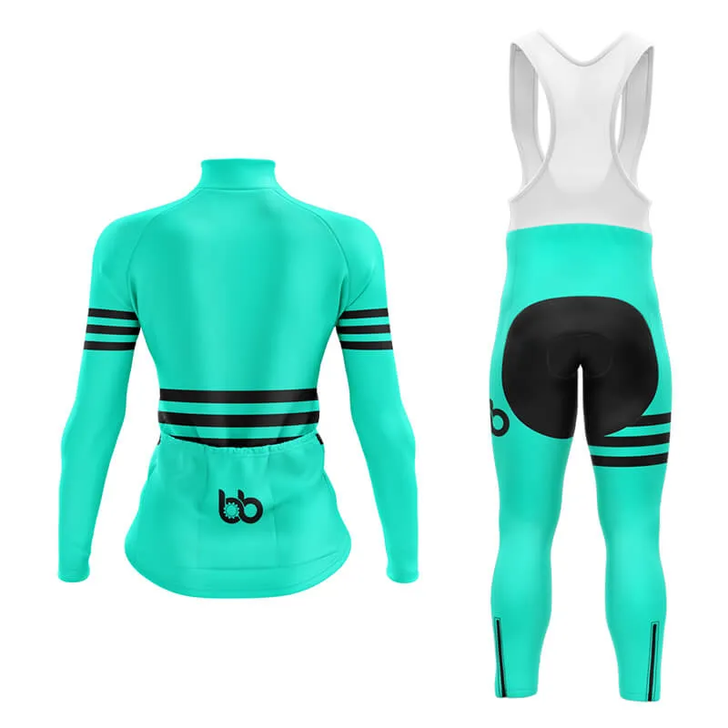 Bicycle Booth Stripes (Teal) Aero Cycling Kit