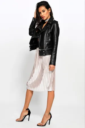 Black Zip Biker Jacket