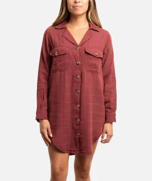 Bonita Flannel Dress - Red