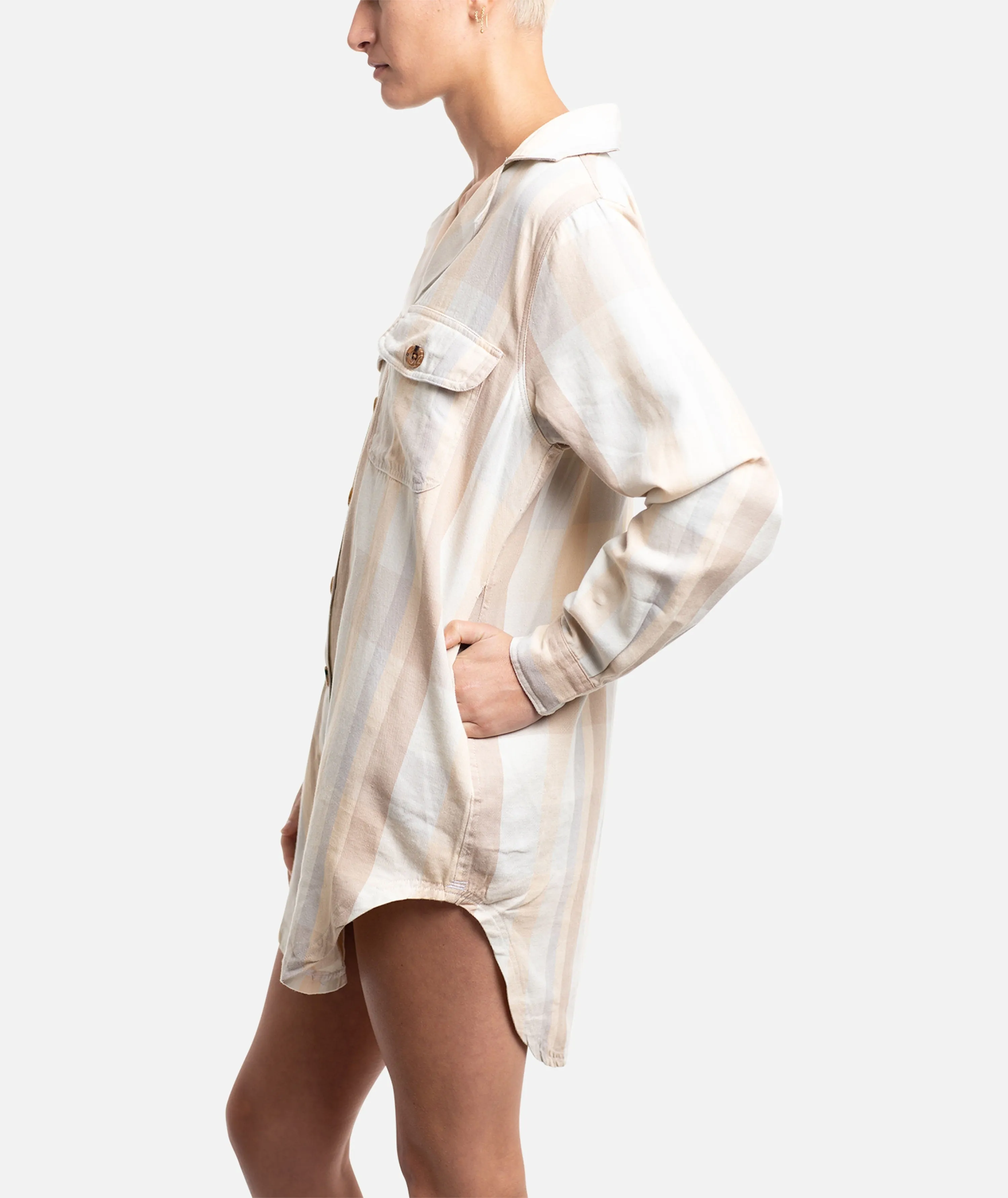 Bonita Flannel Dress - Sand