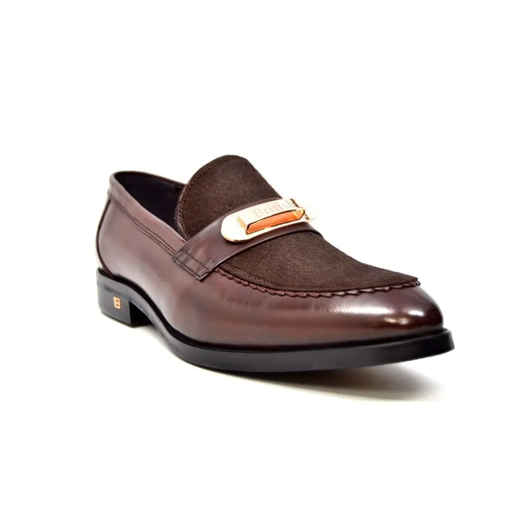 British Walkers Boss Men's Sleek Pony Skin Slip On Dress Shoes