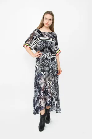 BURNOUT MAXI DRESS