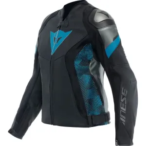 Dainese Avro 5 Ladies Leather Jacket Black / Teal / Anthracite