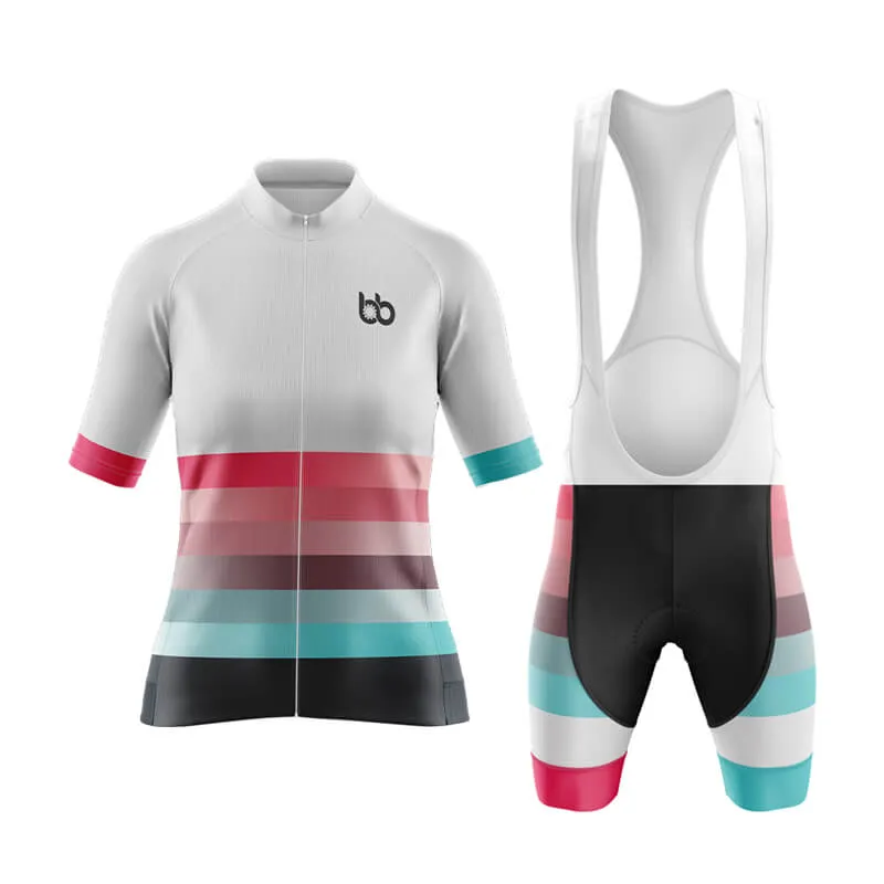 Gradient Frequency Aero Cycling Kit (White-Pink-Teal)