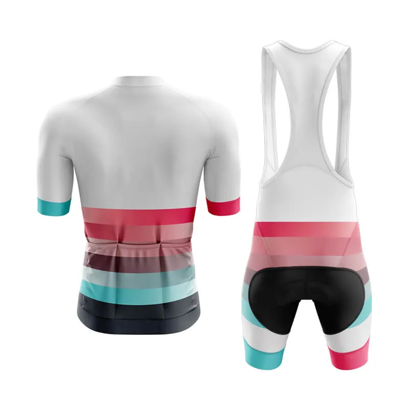 Gradient Frequency Aero Cycling Kit (White-Pink-Teal)