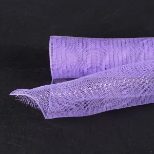 Lavender - Deco Mesh Wrap Metallic Stripes ( 10 Inch x 10 Yards )