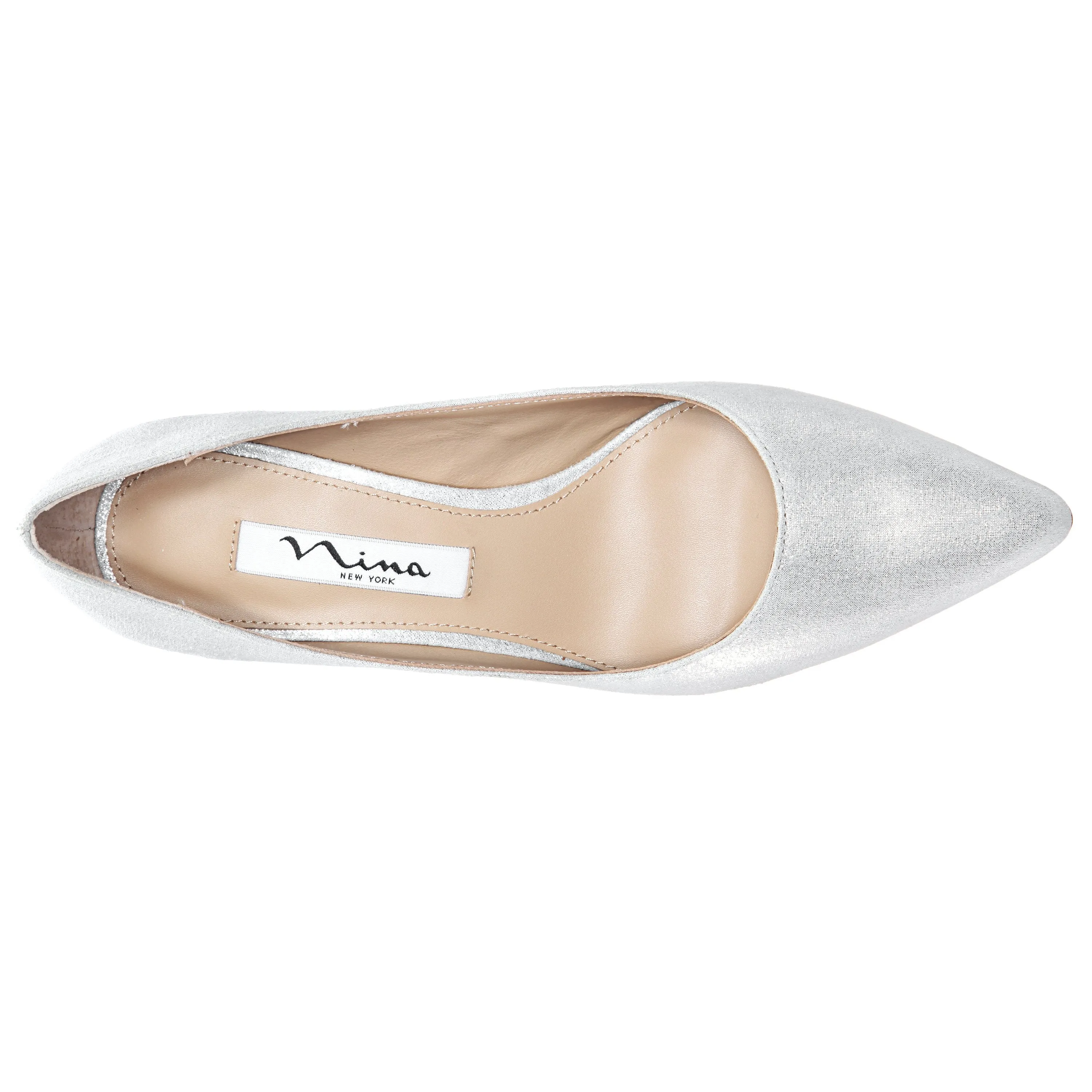 NINA60-TRUE SILVER REFLECTIVE SUEDETTE