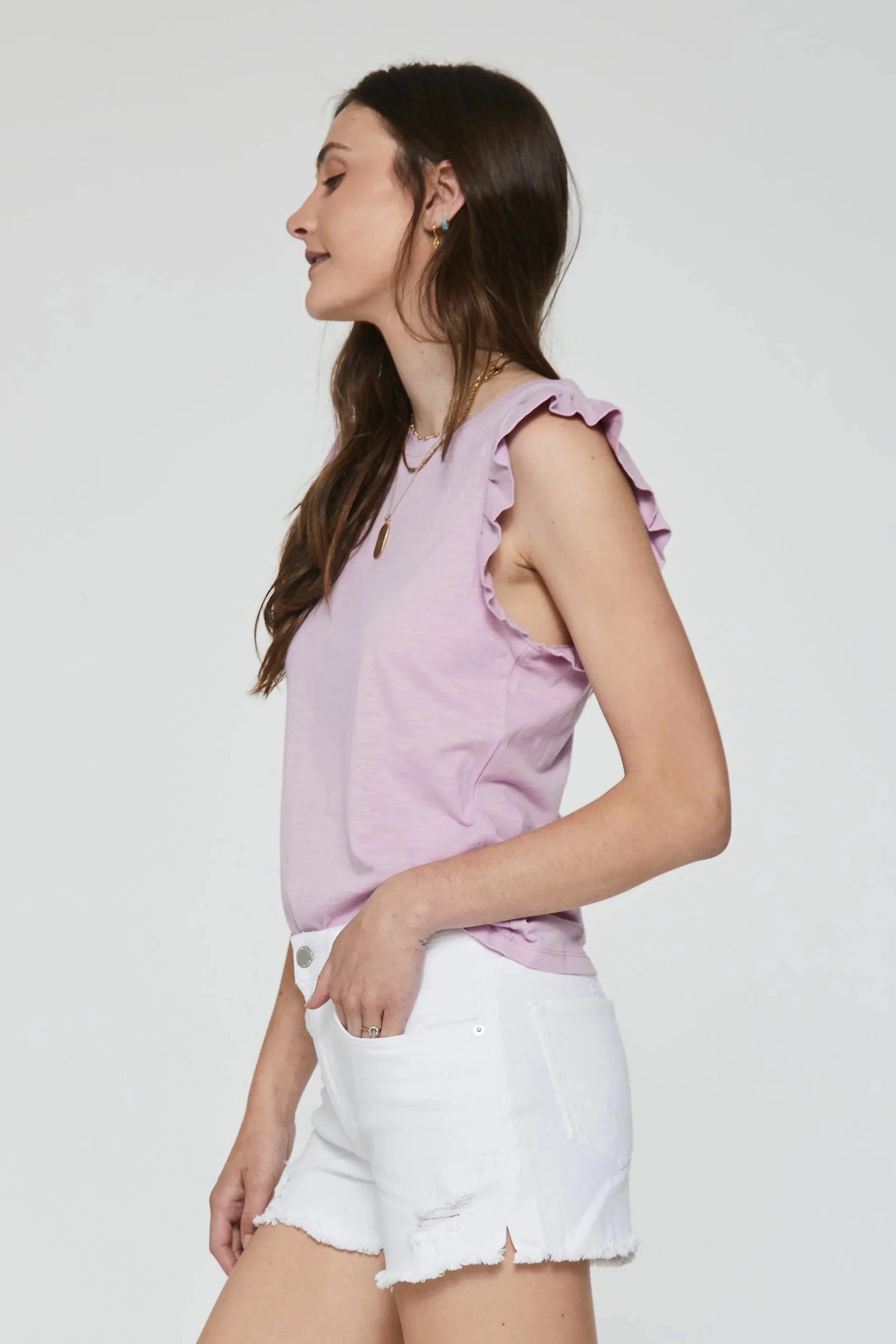 North Ruffle Trimmed Top