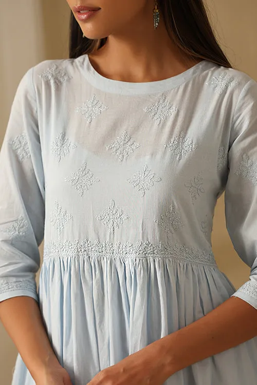 Okhai "Daastaan" Chikankari Pure Cotton Dress