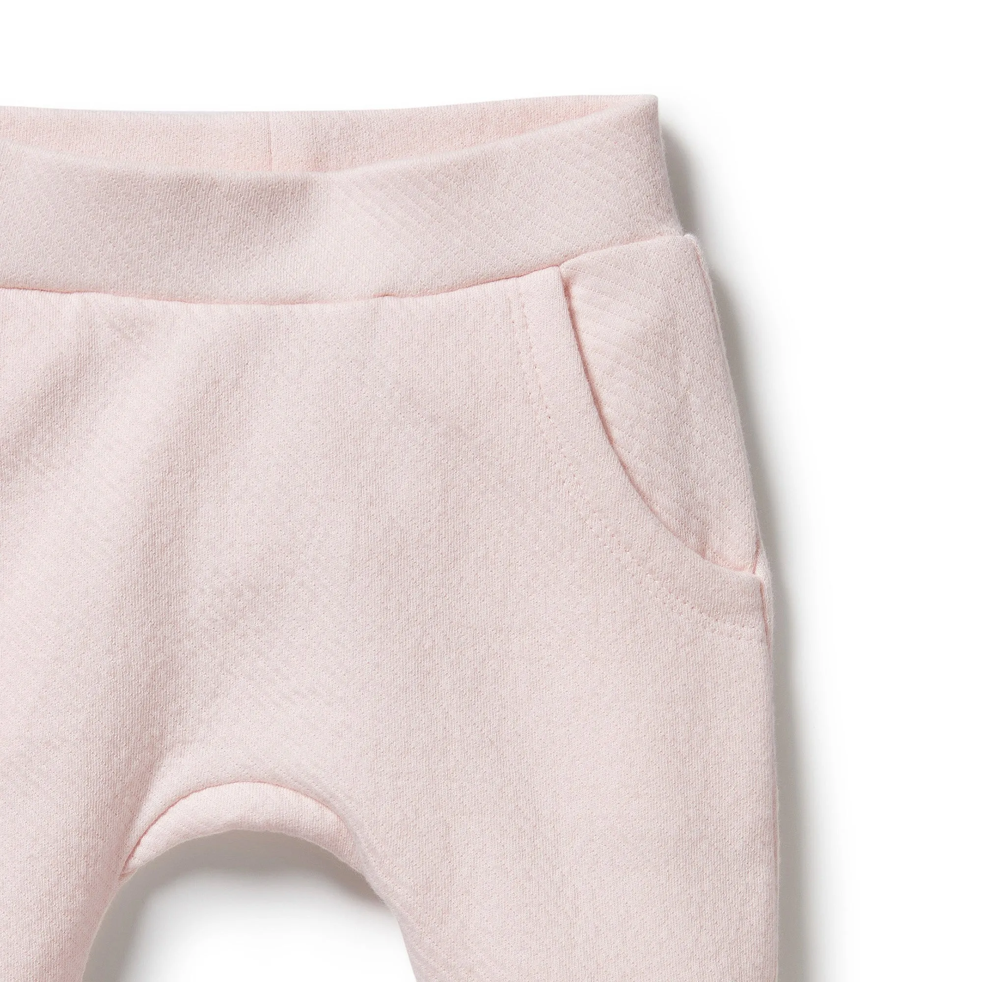 Organic Cotton Quilted Pant | Pink