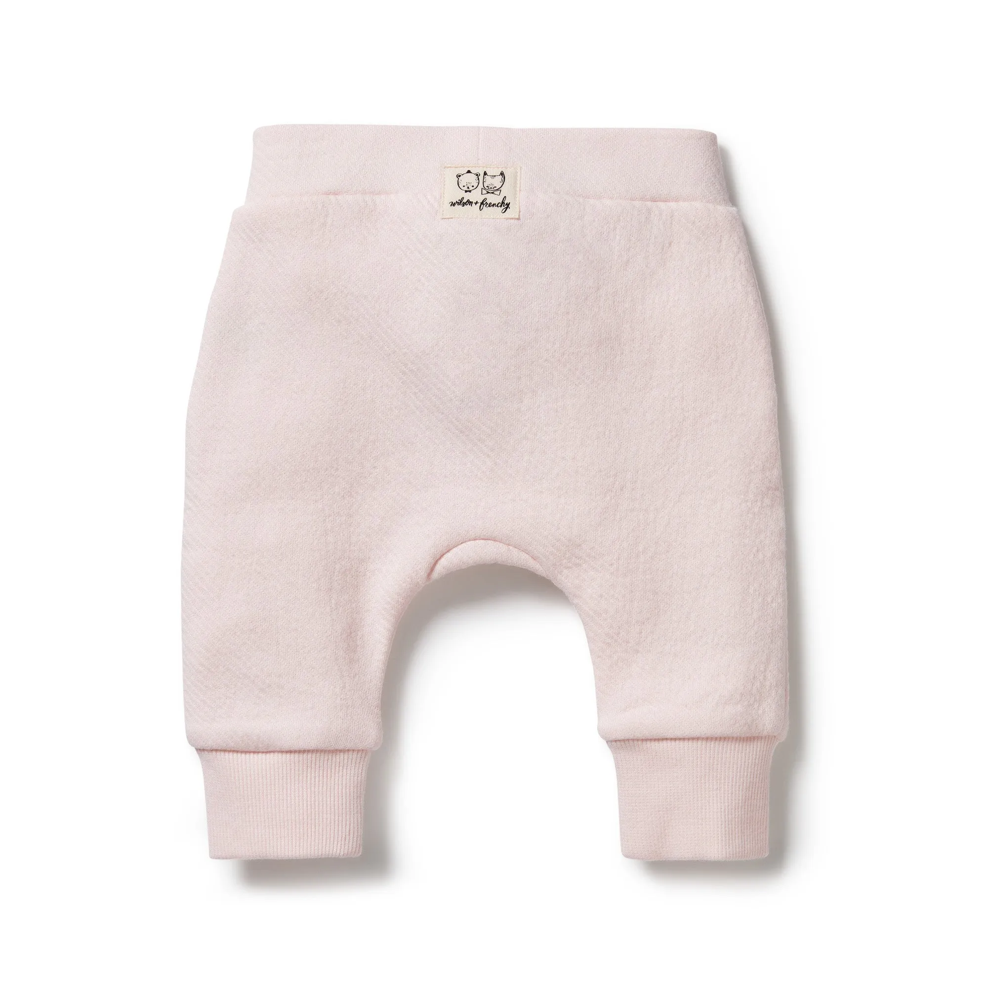 Organic Cotton Quilted Pant | Pink