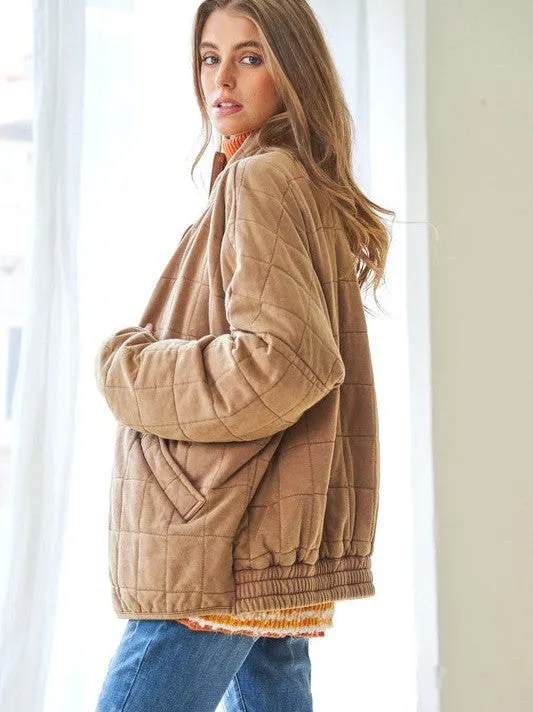 Quilted Luxury Soft and Comfy Zip Shacket