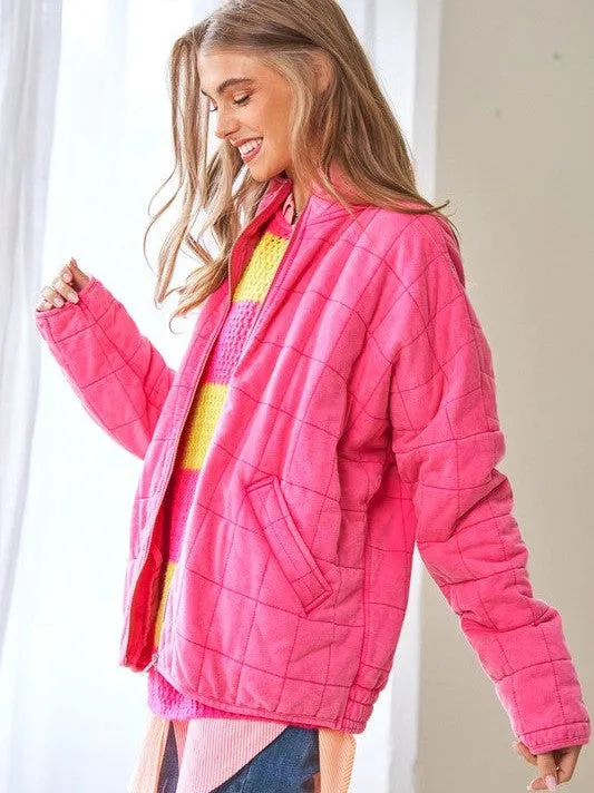 Quilted Luxury Soft and Comfy Zip Shacket