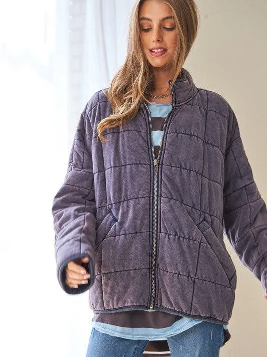 Quilted Luxury Soft and Comfy Zip Shacket