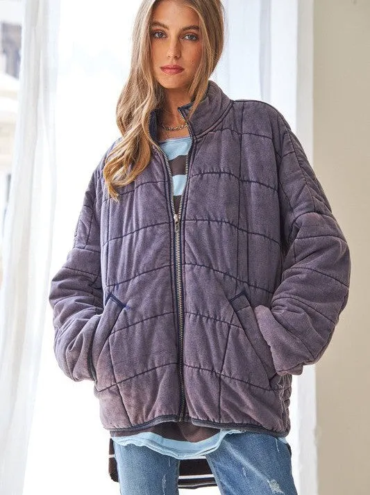 Quilted Luxury Soft and Comfy Zip Shacket