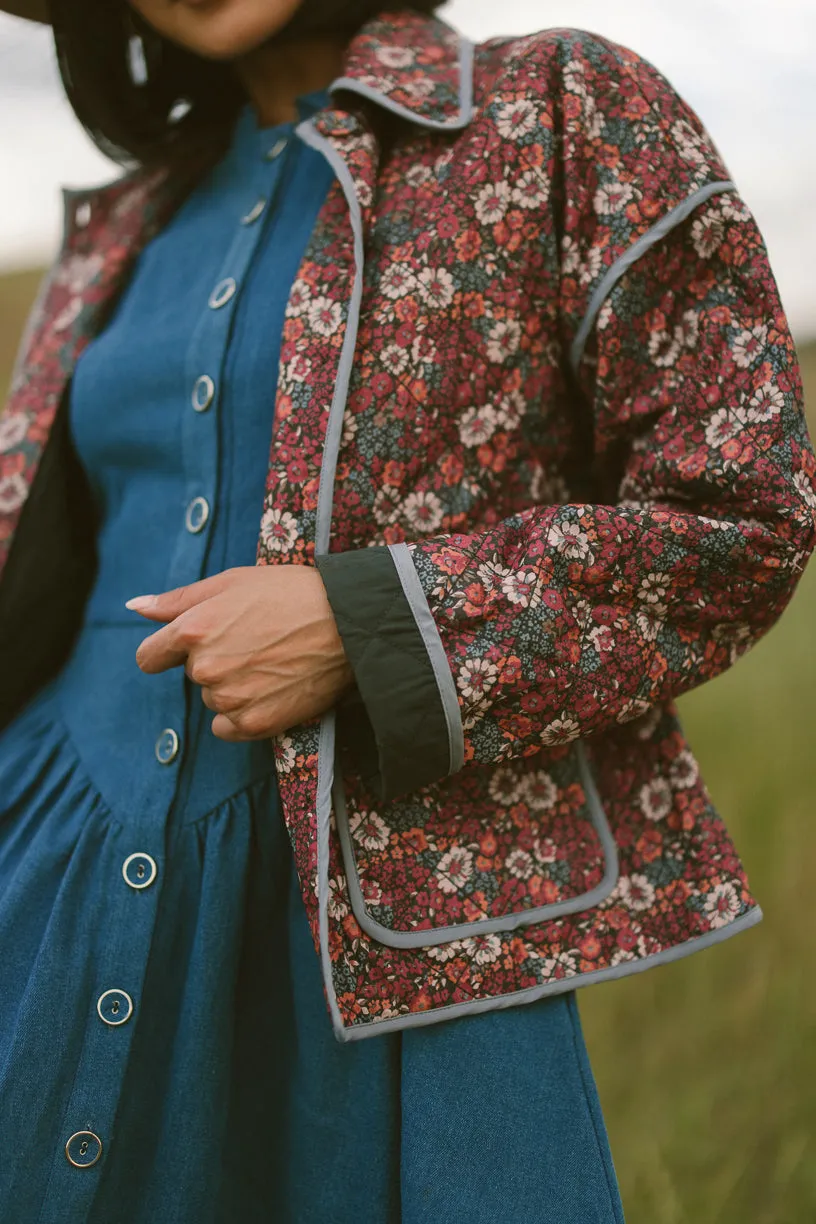 Raquel Quilted Jacket in Floral - FINAL SALE