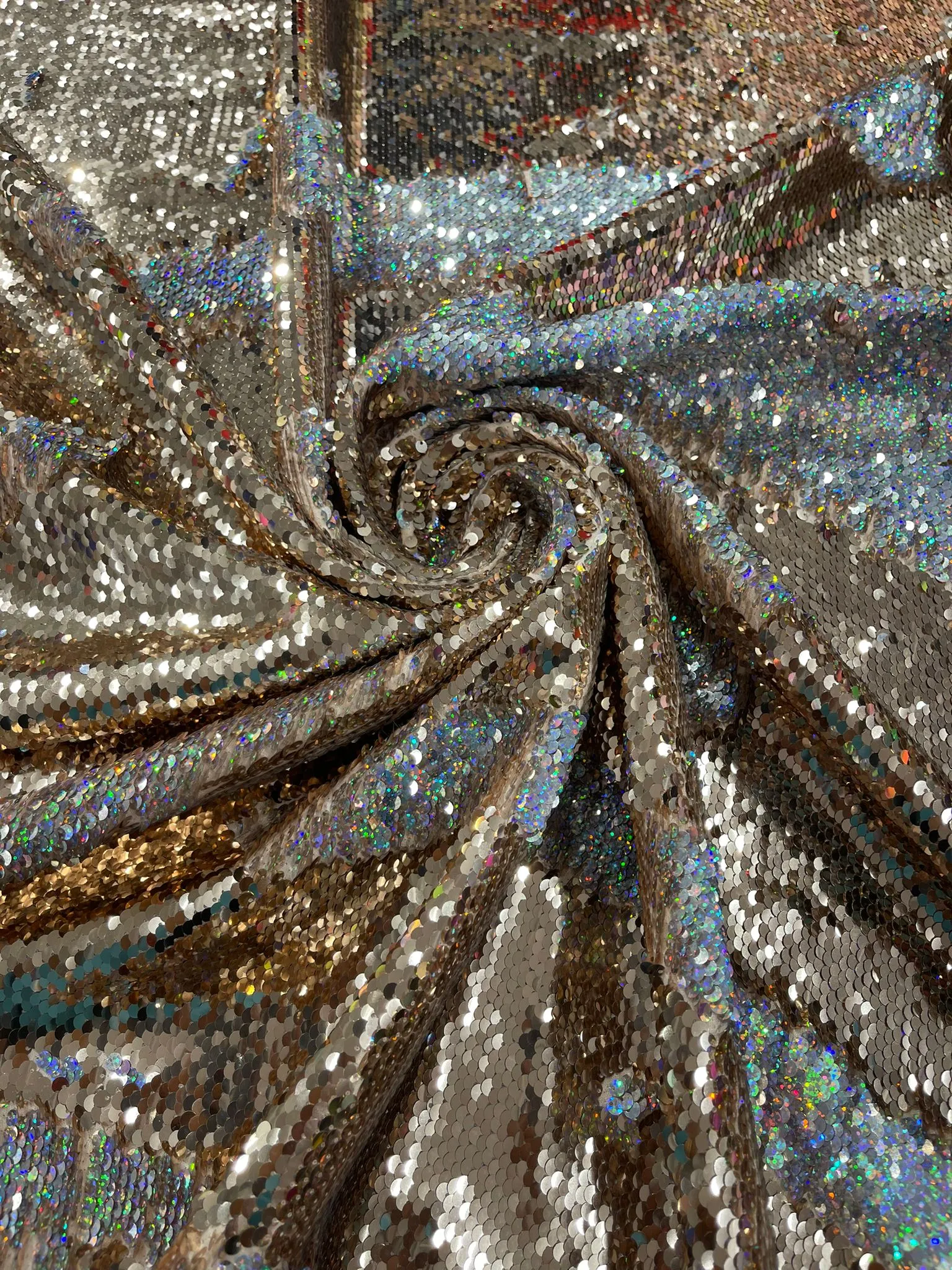 REVERSIBLE SEQUIN FABRIC (By The Yard)