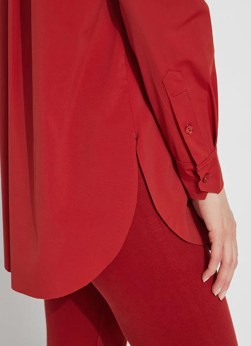 Schiffer Button Down- Matte Red