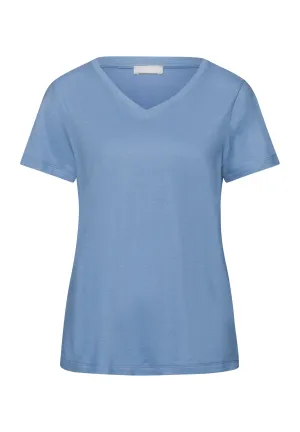 Sleep And Lounge Relaxed V-Neck T-Shirt | Endless Blue 74842-2533