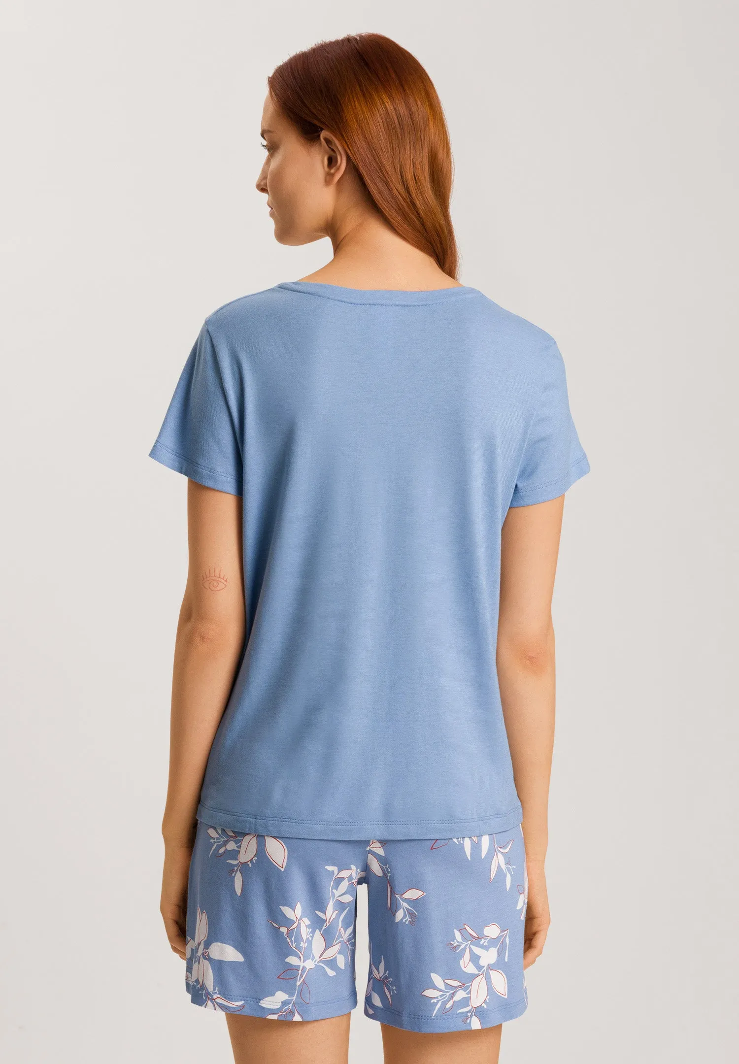 Sleep And Lounge Relaxed V-Neck T-Shirt | Endless Blue 74842-2533