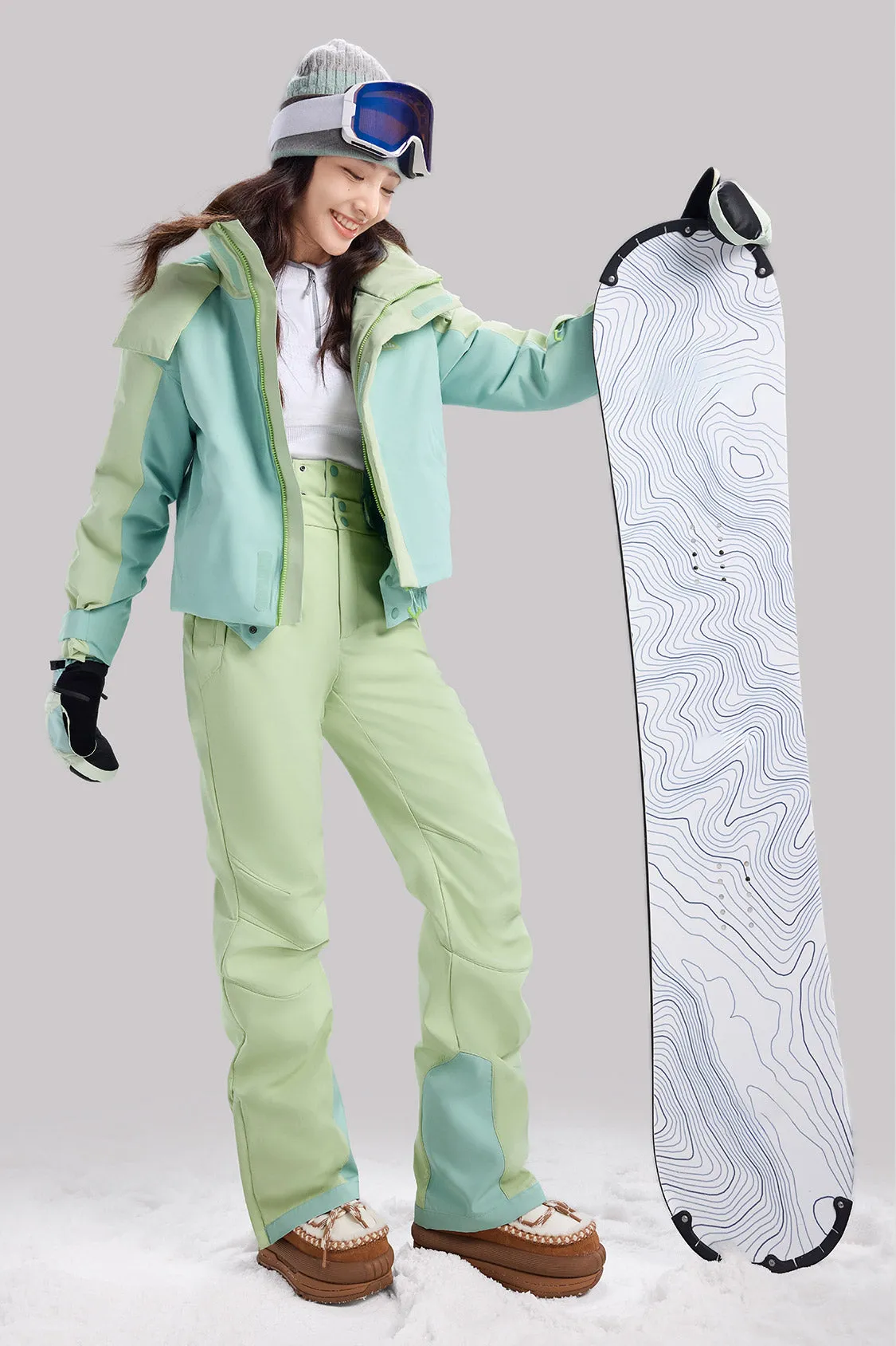 SnowShieldPro - Women's Water-Repellent Down Ski Set