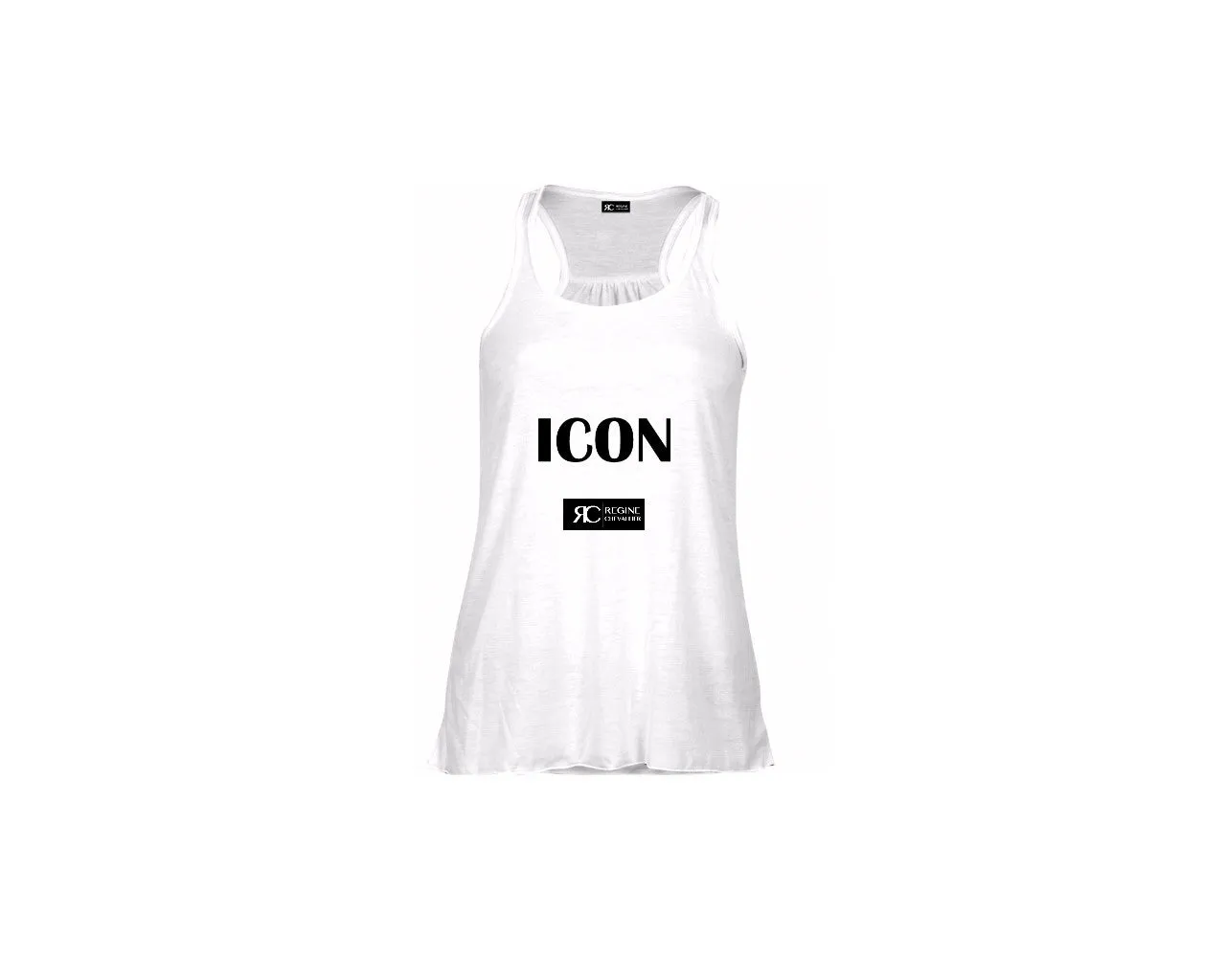 White Racerback Tank Top - ICON