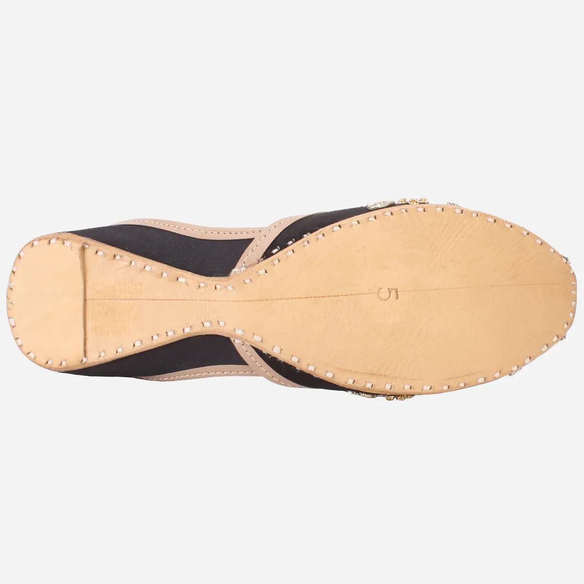 Womens "RACHEL" Handmade Leather Flat Khussa